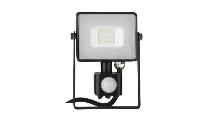 Projektor LED 10W 800lm 4000K Dioda SAMSUNG z czujnikiem ruchu PIR Czarny IP65 437