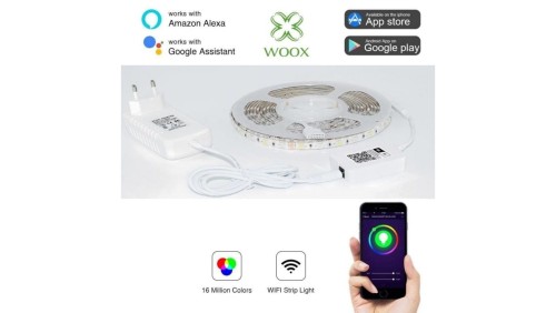 Smart Taśma LED WiFi 5050 RGBW 24W IP65 Woox R5093 /5m/