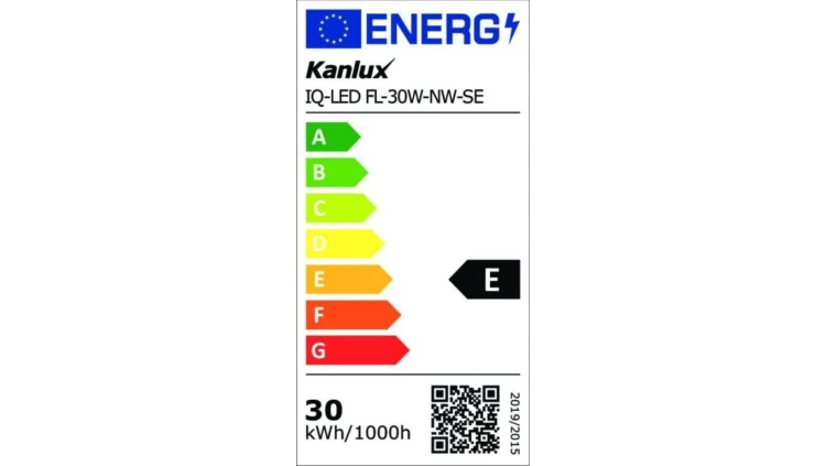 Projektor z czujnikiem IQ-LED FL-30W-NW-SE 3450lm 4000K barwa neutralna IP44 5 lat gwar. TUV czarny 33887