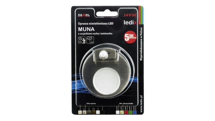 Oprawa schodowa LED Muna pt 14V DC regulowany czujnik STA biała neutralna LED10221627