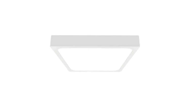 Plafoniera LED 18W 1800lm 4000K IP44 Kwadrat Mleczny Biała Ramka z mikrofalowym czujnikiem ruchu 7666