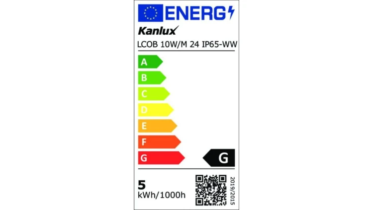 Taśma LED 24V LCOB 10W/M 24 IP65-WW 860lm/m 3000K Ra90 IP65 rolka 5mb 3 lata Gwarancji 33352