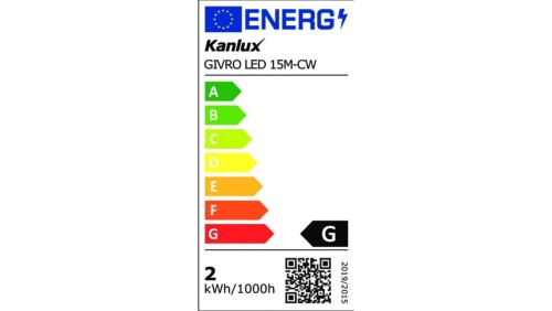 Wąż świetlny GIVRO LED 15M-CW 2W/M 120lm/m 6500K IP65 rolka 15mb Odporność UV zasilanie przelotowe 38578