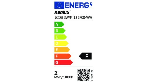 Taśma LED 12V LCOB 3W/M 12 IP00-WW 288lm/m 3000K rolka 5mb 3 lata Gwarancji 39160