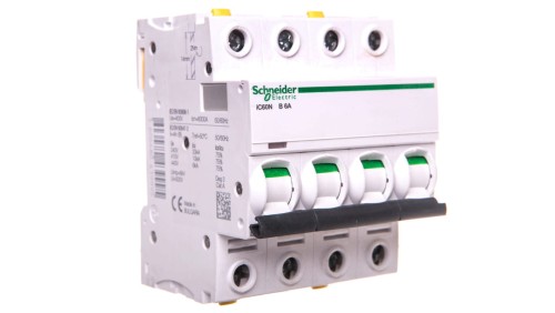 Wyłącznik nadprądowy 4P B 6A 6kA AC iC60N-B6-4 Acti9 A9F03406