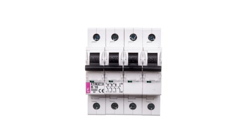Wyłącznik nadprądowy 3P+N B 16A 10kA AC ETIMAT10 02126716