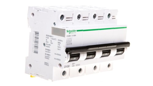 Wyłącznik nadprądowy 4P D 100A 10kA AC C120N Acti9 A9N18392