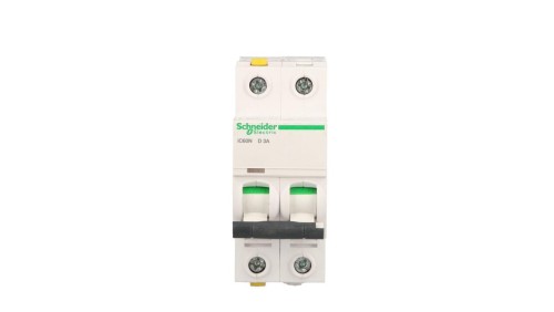 Wyłącznik nadprądowy 2P D 3A 6kA AC iC60N-D3-2 Acti9 A9F05203
