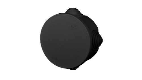FAST-BOX Puszka hermetyczna n/t okrągła 65x35mm IP55 czarna 0240-09