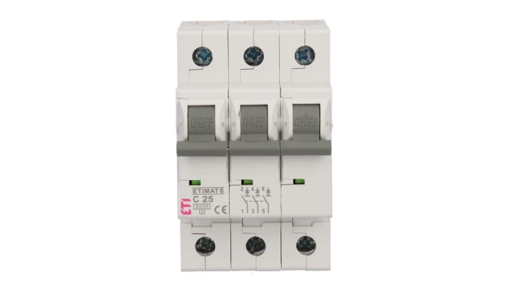 Wyłącznik nadprądowy 3P C 25A 6kA AC ETIMAT 6 002145518