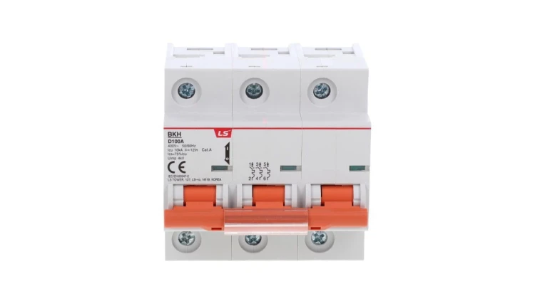 Wyłącznik modułowy LS Electric BKH 3P 100A charakterystyka D 06110351R0 BKH 3P D100A