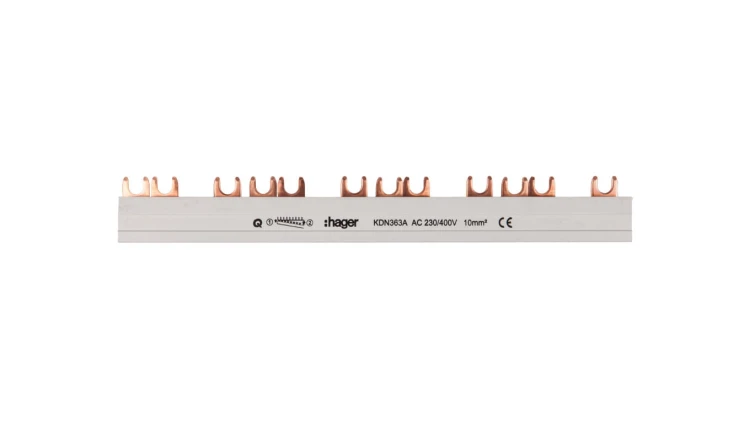 Szyna łączeniowa 3P 63A 10mm2 widełkowa (12 mod.) KDN363A