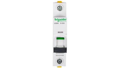 Wyłącznik nadprądowy 1P B 20A 6kA AC iC60N-B20 Acti9 A9F03120