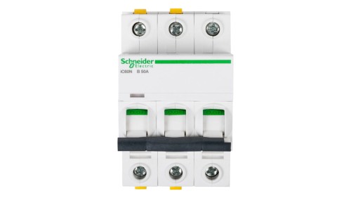 Wyłącznik nadprądowy 3P B 50A 6kA AC iC60N-B50-3 Acti9 A9F03350