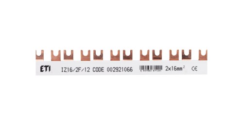 Szyna łączeniowa widełkowa 2P 100A 16mm2 (12mod.) IZ16/2F/12 002921066