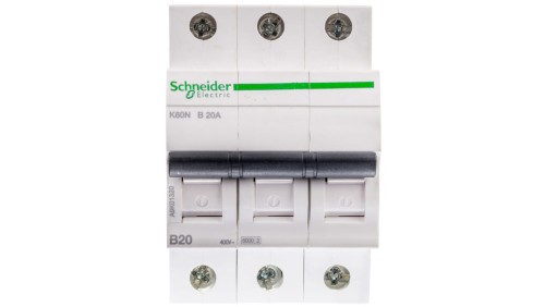Wyłącznik nadprądowy 3P B 20A 6kA AC K60N Acti9 A9K01320