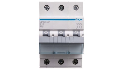 Wyłącznik nadprądowy 3P C 10A 6kA AC MCN310E