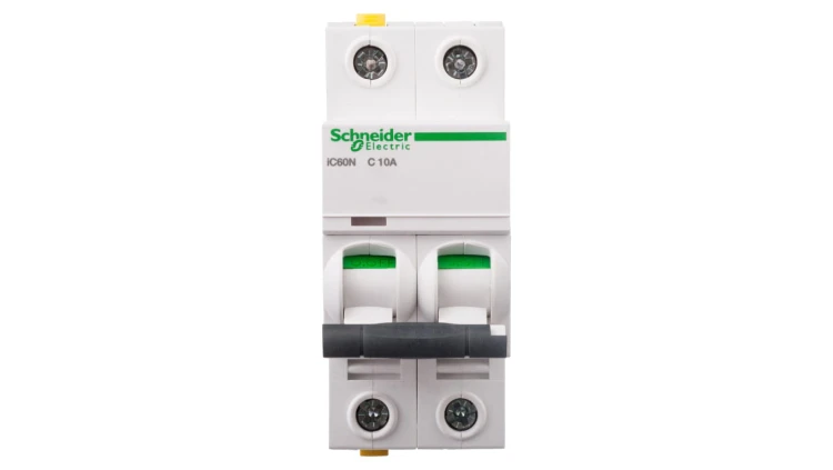 Wyłącznik nadprądowy 2P C 10A 6kA AC iC60N-C10-2 Acti9 A9F04210