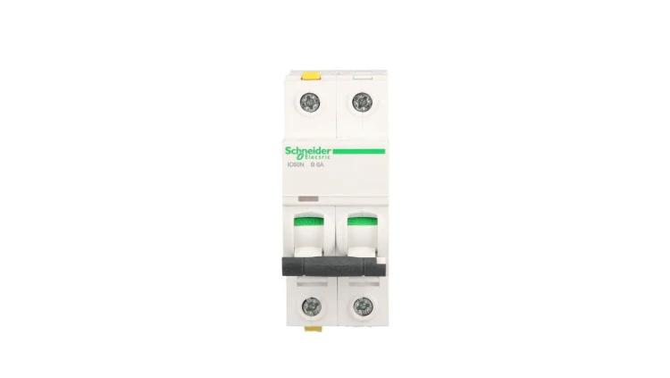 Wyłącznik nadprądowy 2P B 6A 6kA AC iC60N-B6-2 Acti9 A9F03206