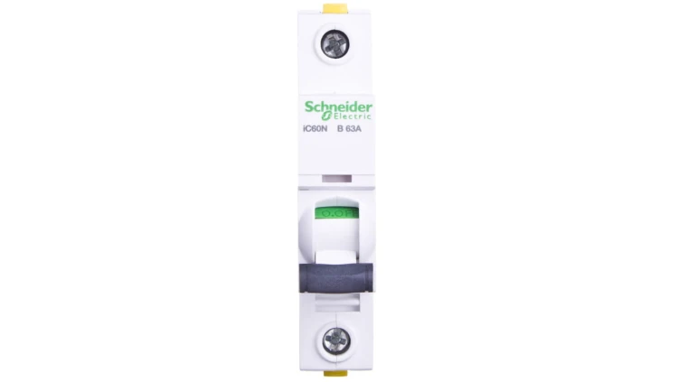Wyłącznik nadprądowy 1P B 63A 6kA AC iC60N-B63 Acti9 A9F03163