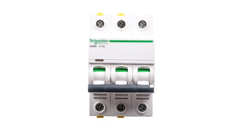 Wyłącznik nadprądowy 3P C 1A 6kA AC iC60N-C1-3 Acti9 A9F04301