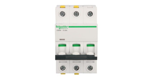 Wyłącznik nadprądowy 3P D 20A 6kA AC iC60N-D20-3 Acti9 A9F05320