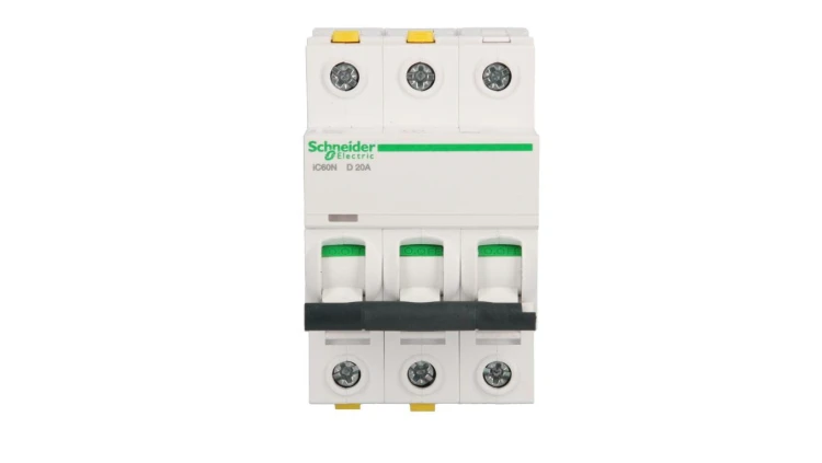 Wyłącznik nadprądowy 3P D 20A 6kA AC iC60N-D20-3 Acti9 A9F05320