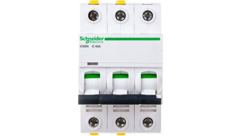 Wyłącznik nadprądowy 3P D 40A 6kA AC iC60N-D40-3 Acti9 A9F05340