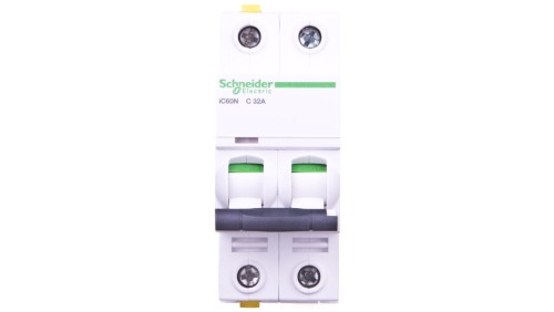 Wyłącznik nadprądowy 2P C 32A 6kA AC iC60N-C32-2 Acti9 A9F04232