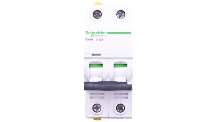 Wyłącznik nadprądowy 2P C 32A 6kA AC iC60N-C32-2 Acti9 A9F04232