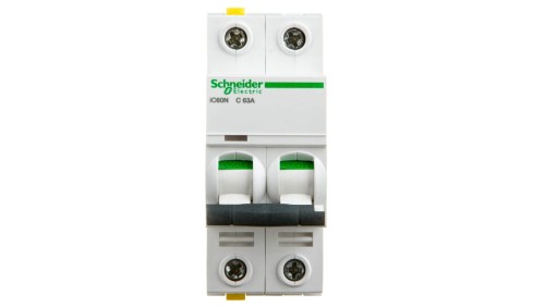 Wyłącznik nadprądowy 2P C 63A 6kA AC iC60N-C63-2 Acti9 A9F04263