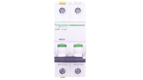 Wyłącznik nadprądowy 2P B 10A 6kA AC iC60N-B10-2 Acti9 A9F03210
