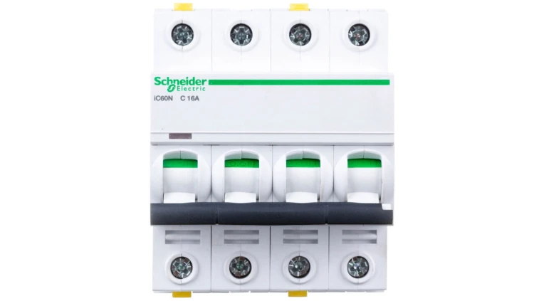 Wyłącznik nadprądowy 4P C 16A 6kA AC iC60N-C16-4 Acti9 A9F04416