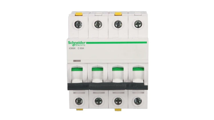 Wyłącznik nadprądowy 4P C 63A 6kA AC iC60N-C63-4 Acti9 A9F04463
