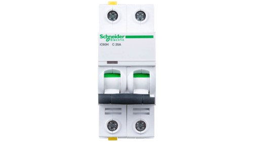 Wyłącznik nadprądowy 2P C 20A 10kA AC iC60H-C20-2 Acti9 A9F07220