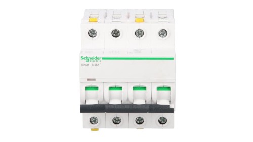 Wyłącznik nadprądowy 4P C 25A 10kA AC iC60H-C25-4 Acti9 A9F07425