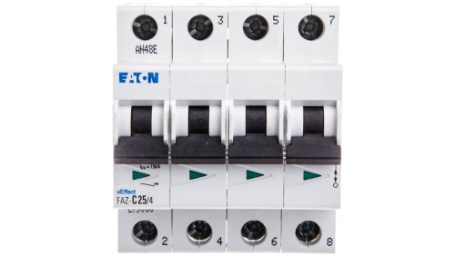 Wyłącznik nadprądowy 4P C 25A 15kA AC FAZ C25/4 279063