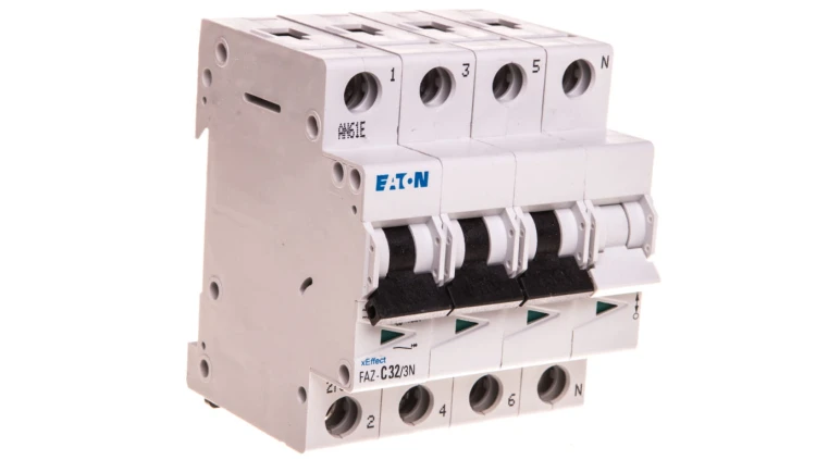 Wyłącznik nadprądowy 3P+N C 32A 15kA AC FAZ C32/3N 278978