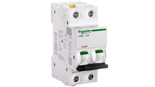 Wyłącznik nadprądowy 2P C 3A 6kA AC iC60N-C3-2 Acti9 A9F04203