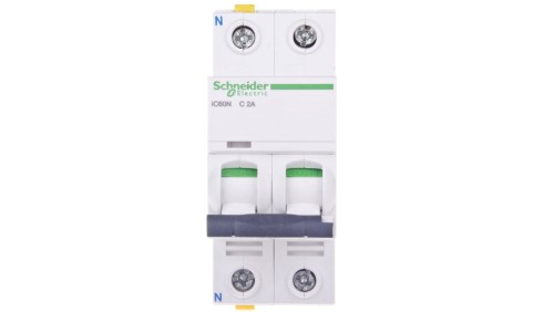 Wyłącznik nadprądowy 1P+N C 2A 6kA AC iC60N-C2-1N Acti9 A9F04602