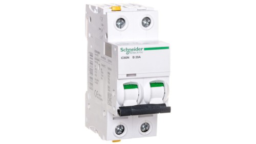 Wyłącznik nadprądowy 2P B 20A 6kA AC iC60N-B20-2 Acti9 A9F03220