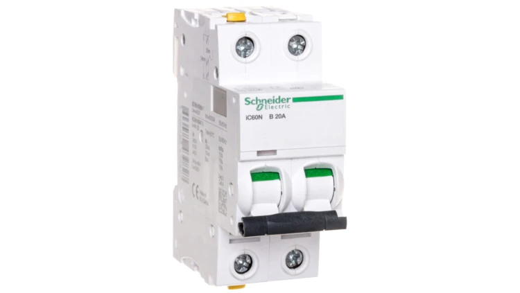 Wyłącznik nadprądowy 2P B 20A 6kA AC iC60N-B20-2 Acti9 A9F03220