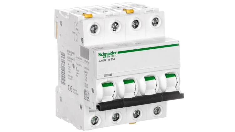 Wyłącznik nadprądowy 4P B 25A 6kA AC iC60N-B25-4 Acti9 A9F03425