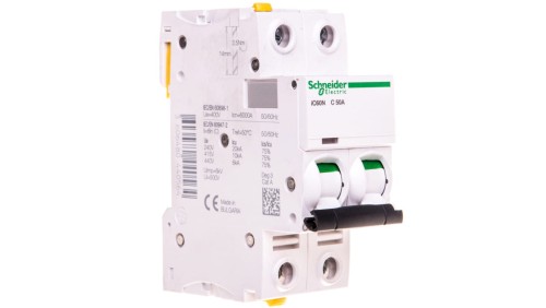 Wyłącznik nadprądowy 2P C 50A 6kA AC iC60N-C50-2 Acti9 A9F04250