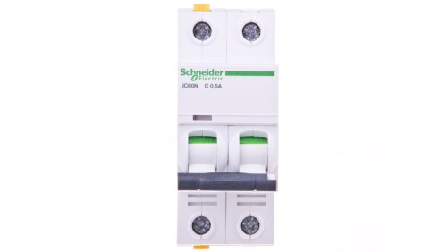 Wyłącznik nadprądowy 2P C 0,5A 6kA AC iC60N-C05-2 Acti9 A9F04270