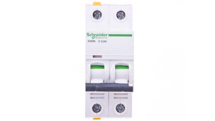 Wyłącznik nadprądowy 2P C 0,5A 6kA AC iC60N-C05-2 Acti9 A9F04270