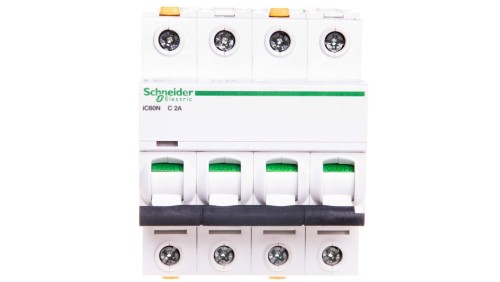 Wyłącznik nadprądowy 4P C 2A 6kA AC iC60N-C2-4 Acti9 A9F04402