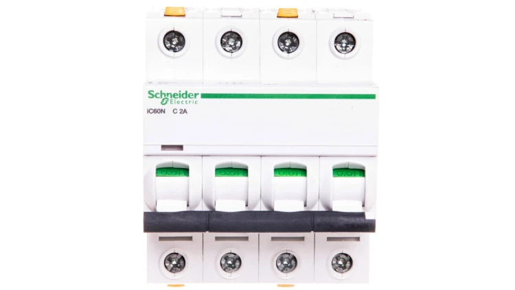 Wyłącznik nadprądowy 4P C 2A 6kA AC iC60N-C2-4 Acti9 A9F04402