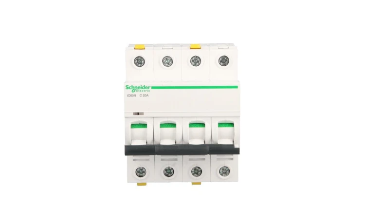 Wyłącznik nadprądowy 4P C 20A 6kA AC iC60N-C20-4 Acti9 A9F04420