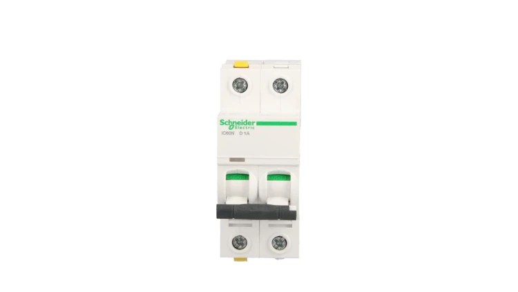 Wyłącznik nadprądowy 2P D 1A 6kA AC iC60N-D1-2 Acti9 A9F05201
